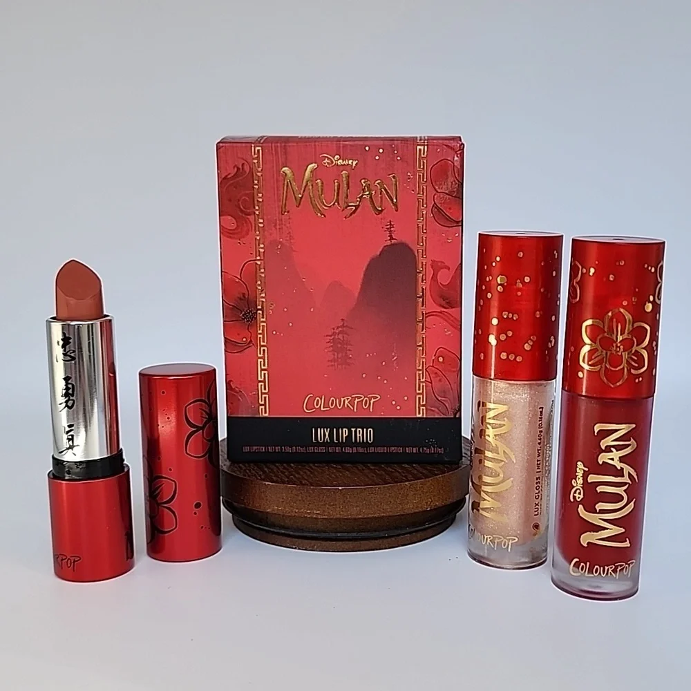Colourpop Mulan Lux Lip Trio Honor To Us All - Hua Mulan, Phoenix, & Str…